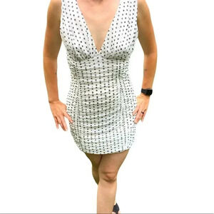 Love…Ady Ruched Polka Dot Mini Dress Scrunched